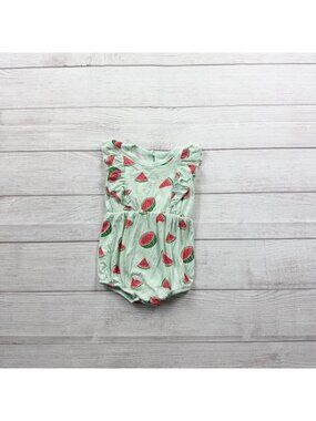 Kyte Baby Infant Watermelon Print Bubble Romper Bamboo Sleeveless 6-12 Months